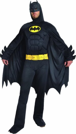 Déguisement adulte Batman DC Comics avec muscles rembourrés