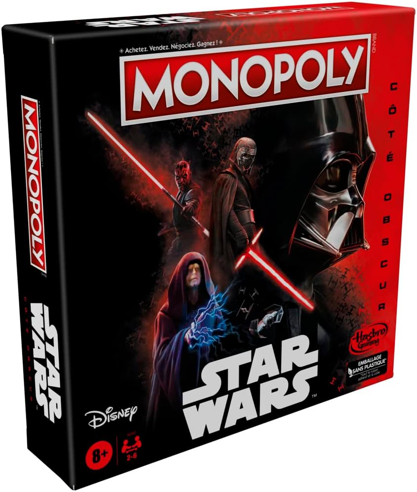 Monopoly Disney Star Wars côté obscur avec 6 pions en zinc et Dark Vador – Image 5