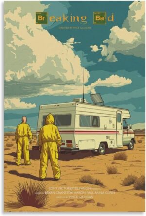 Affiche Breaking Bad vintage Style-2 sur toile, poster musical 30 x 45 cm