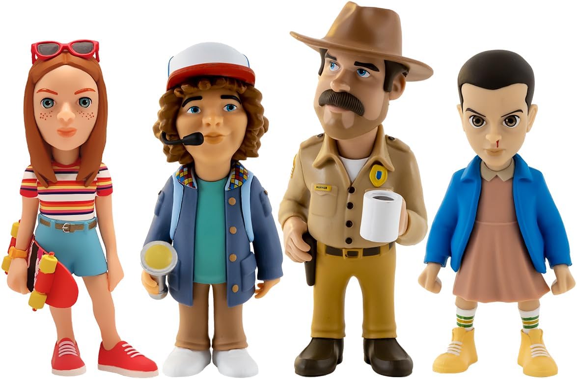 Pack 4 figurines Minix Stranger Things 7cm avec Eleven, Dustin, Hopper et Max – Image 3