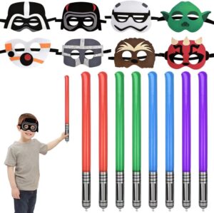 Kit anniversaire Star Wars avec 8 masques et 8 accessoires gonflables