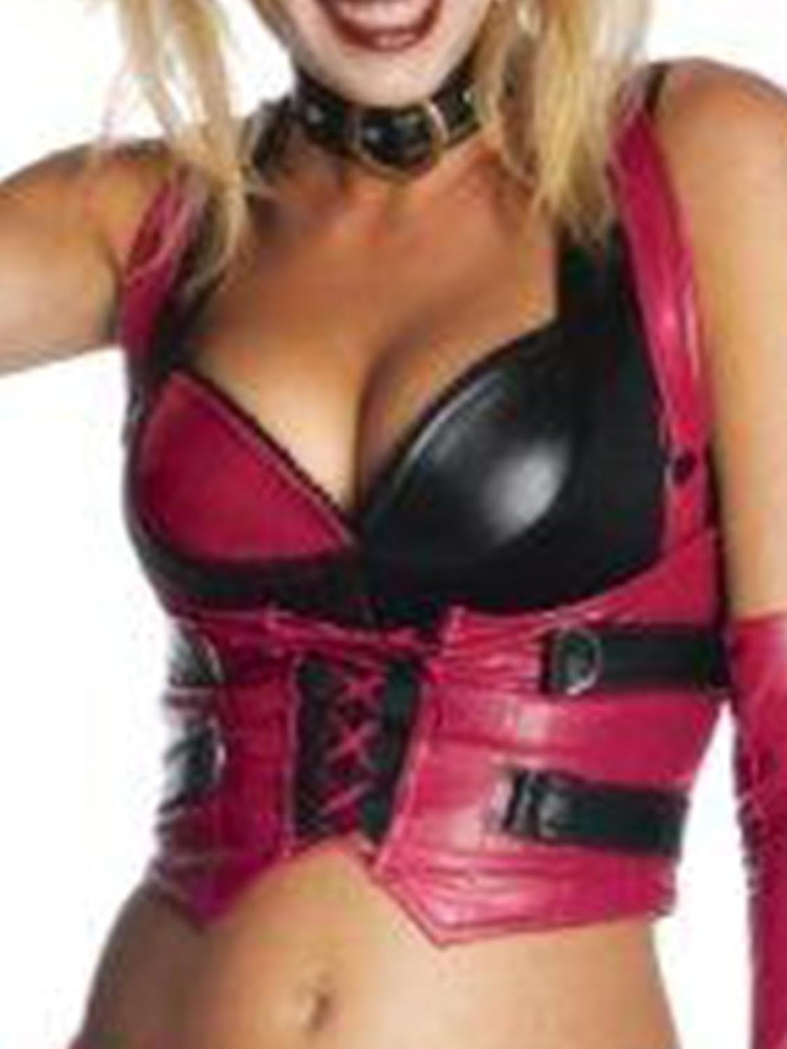 Déguisement adulte Harley Quinn Arkham City avec corsage et pantalon – Image 2
