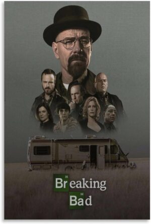 Affiche Breaking Bad sur toile vintage Style-4 30x45cm