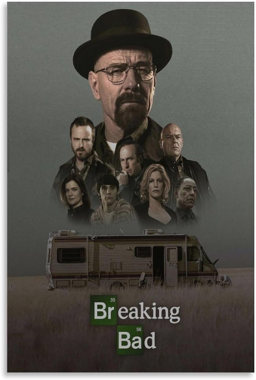 Affiche Breaking Bad sur toile vintage Style-4 30x45cm