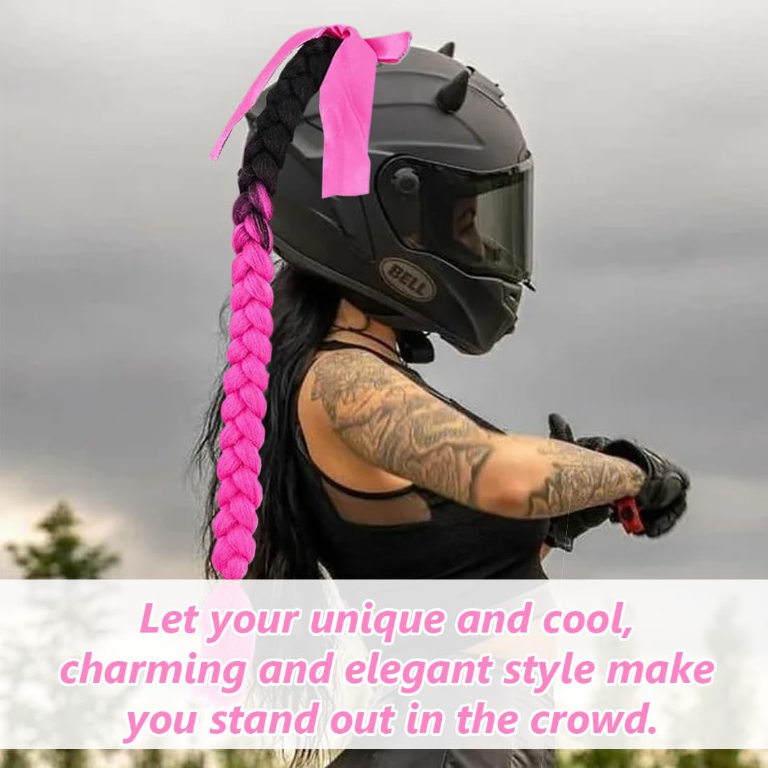 Tresse de casque moto Deadpool avec ventouse amovible – Image 5