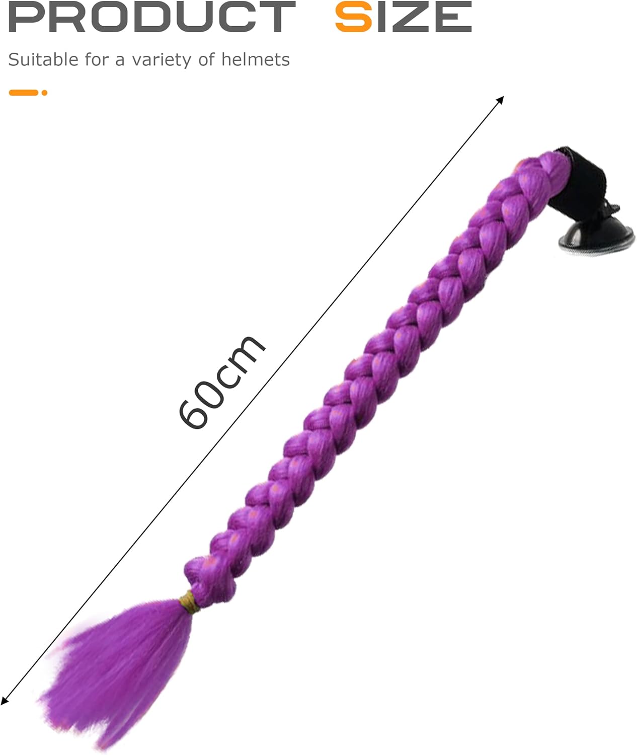 Tresse violette pour casque moto Harley Quinn – Image 2