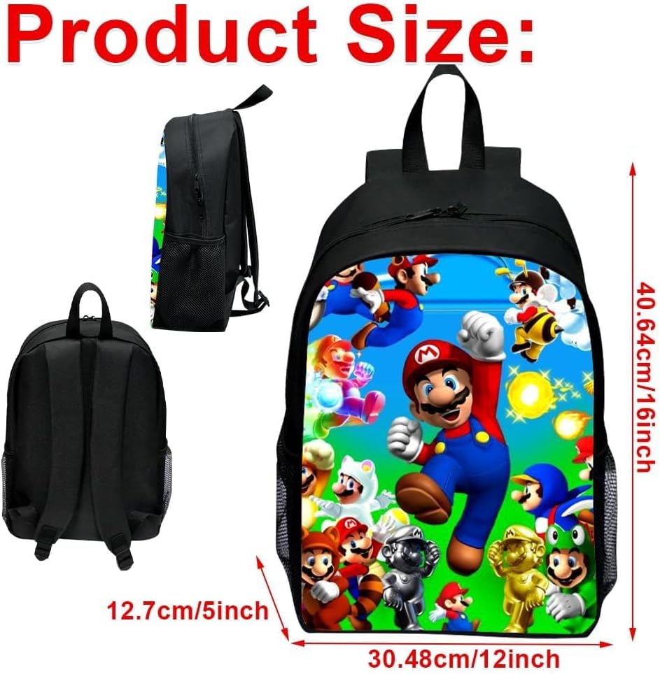 Sac à dos enfant Super Bros grande capacité réglable – Image 2