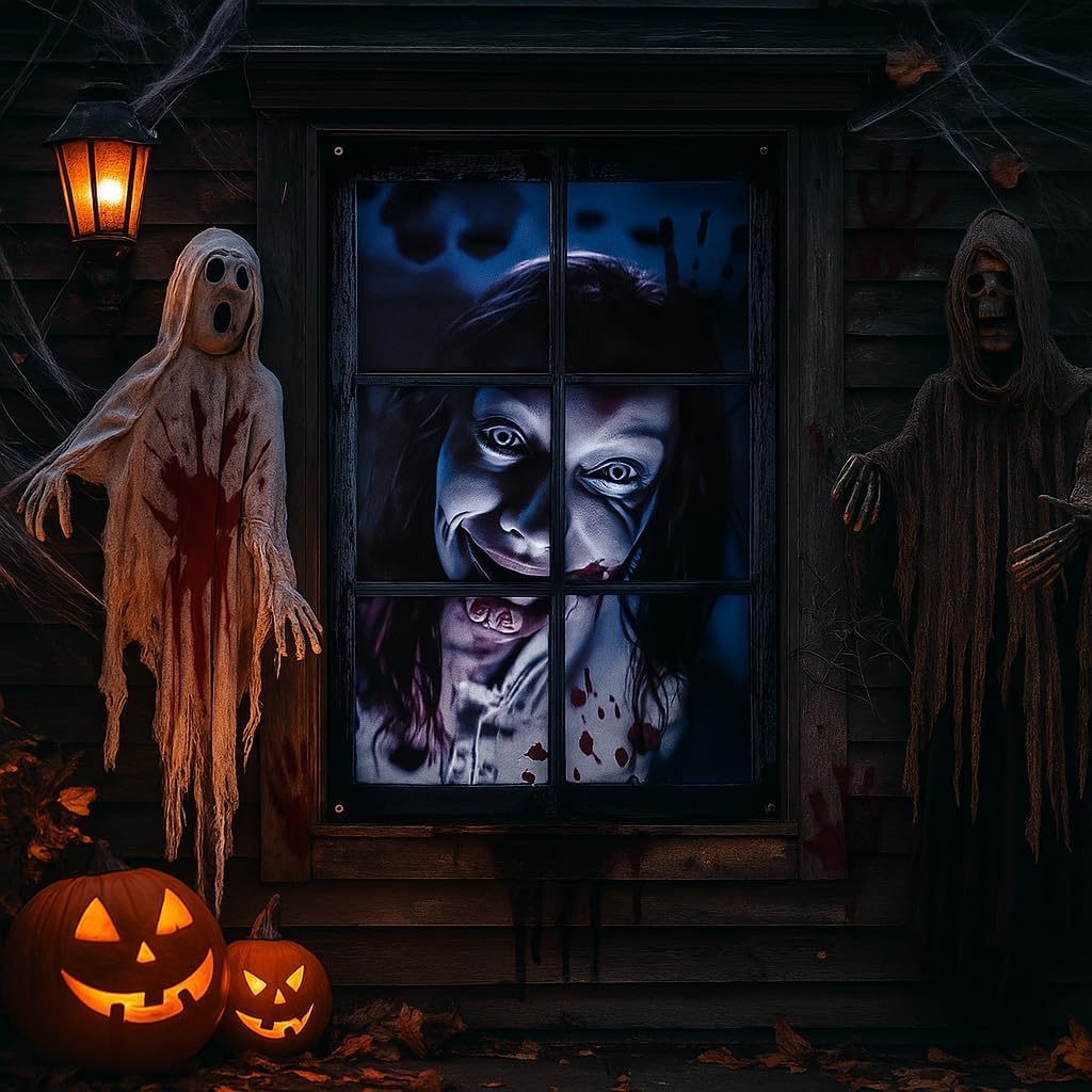 Poster Terrifier pour fenêtre et porte 120 x 80 cm, fantôme terrifiant – Image 2