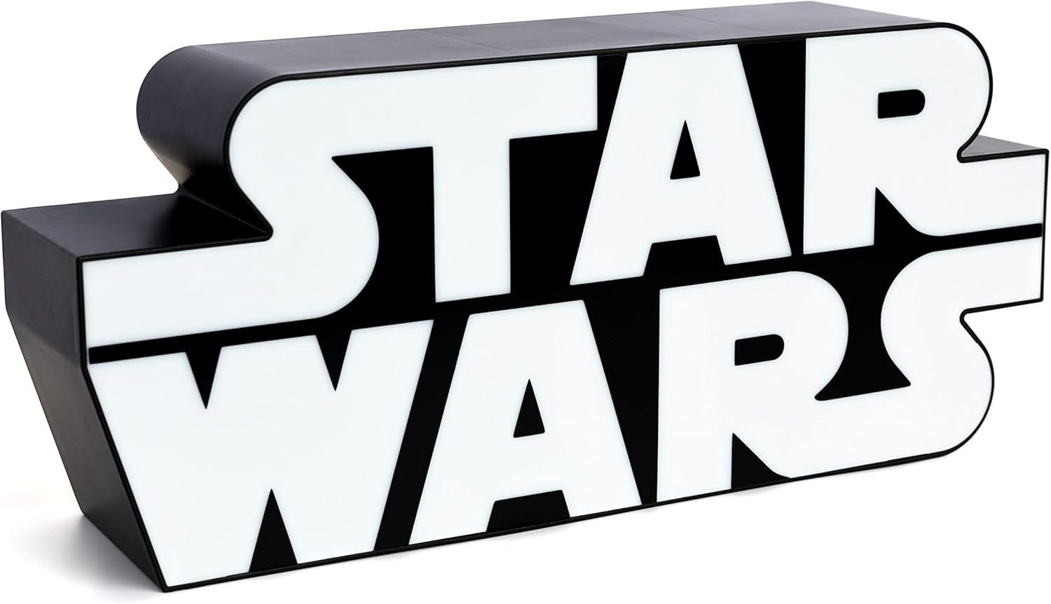 Lampe logo Star Wars noir et blanc avec effets lumineux