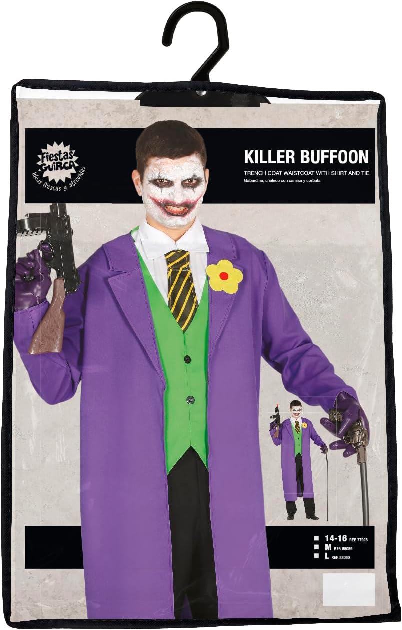 Déguisement Joker violet Crazy Jester pour homme Fiestas Guirca – Image 4