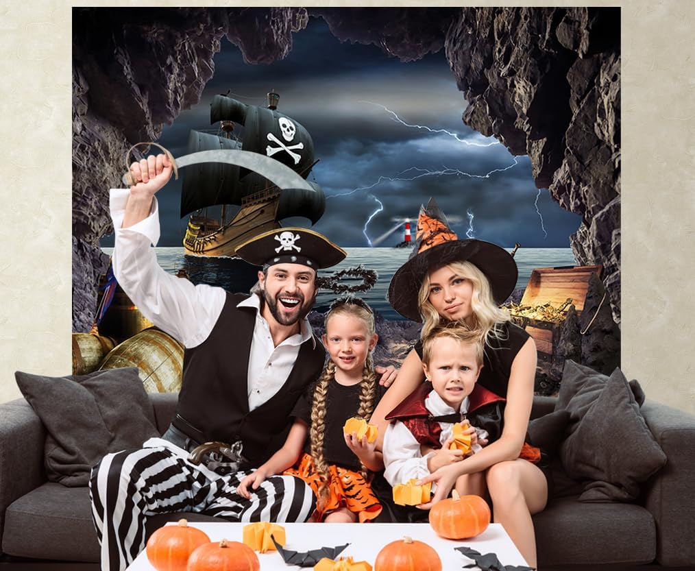 Fond photo bateau pirate 7x5FT en vinyle XY74 – Image 3