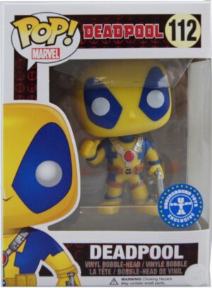Figurine Funko Pop Marvel Deadpool 112 en costume jaune noir/gris