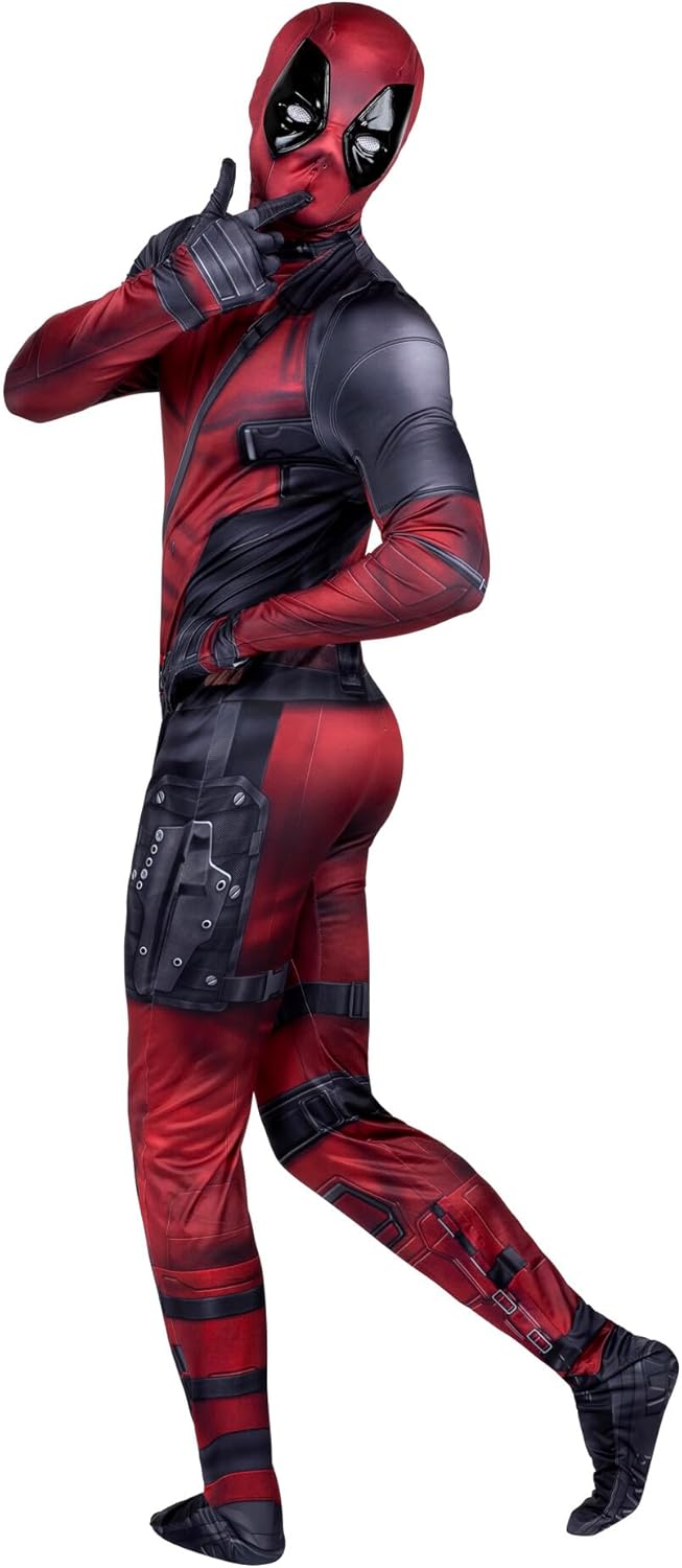 Costume Zentai Marvel Deadpool adulte avec fentes au poignet – Image 6