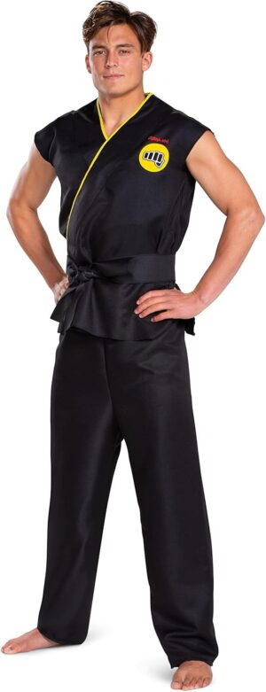 Gi Cobra Kai adulte avec ceinture noire, taille Petit / Moyen