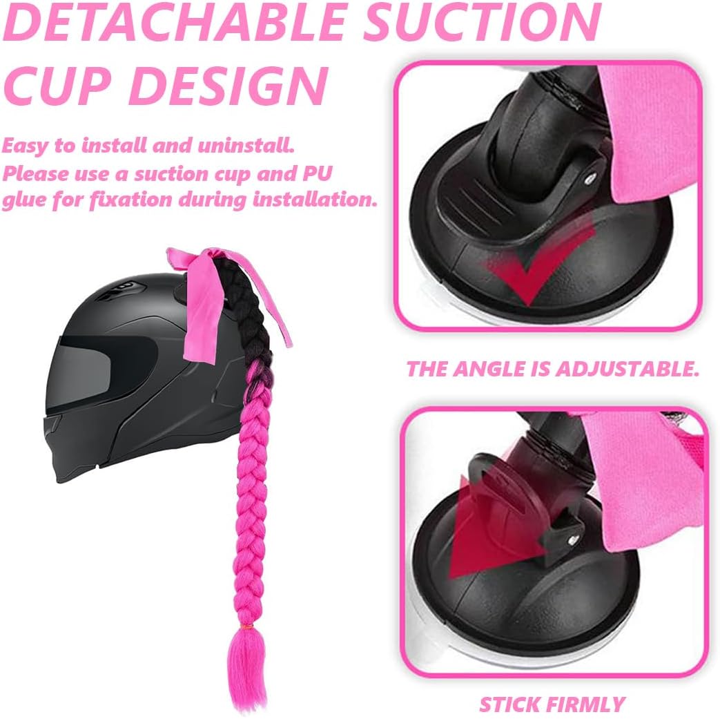 Tresse de casque moto Deadpool avec ventouse amovible – Image 3