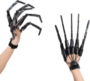 Griffes articulées noires Deadpool pour doigts, style crâne LONGLU