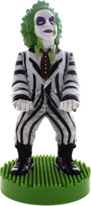 Figurine gaming Beetlejuice Cableguys avec câble USB, support manette ou smartphone 20 cm