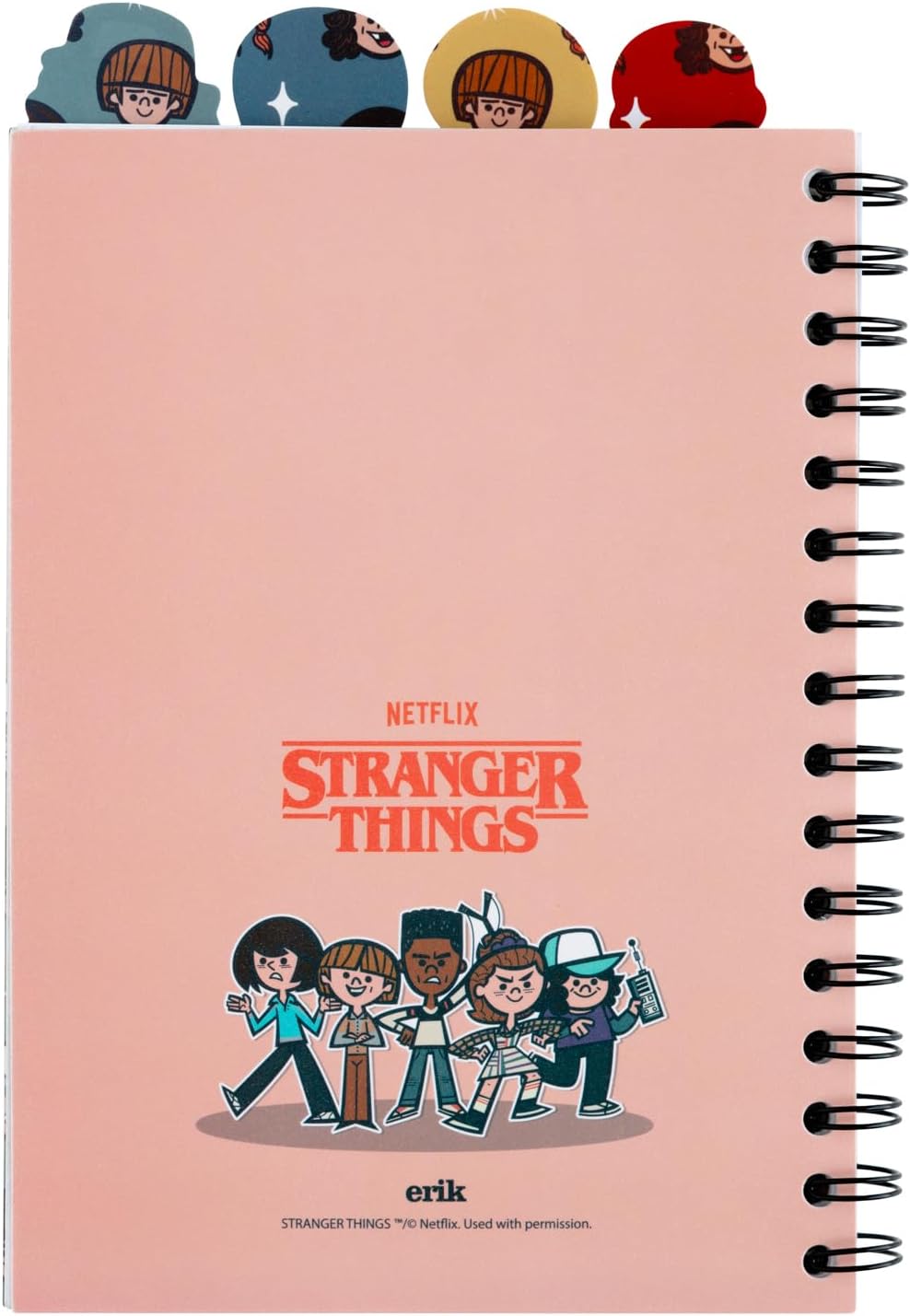Carnet spirale A5 Stranger Things rouge avec intercalaires, 160 pages – Image 2
