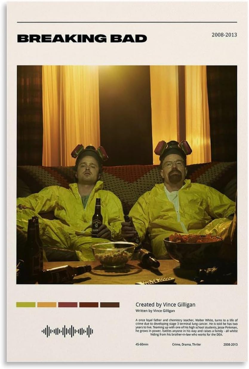 Poster sur toile Breaking Bad Style-5 45L x 30l cm