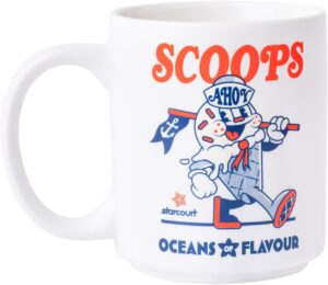 Mug Stranger Things en céramique 350 ml blanc et bleu