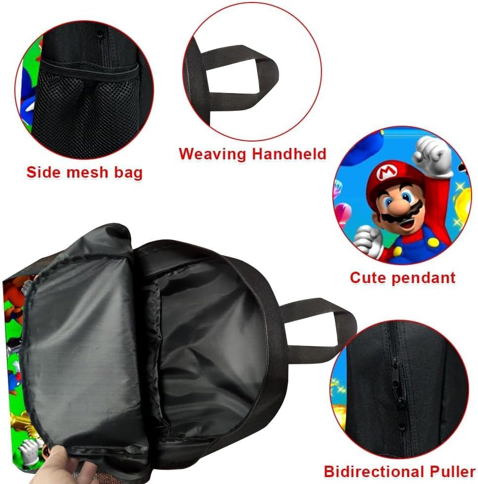 Sac à dos enfant Super Bros grande capacité réglable – Image 3