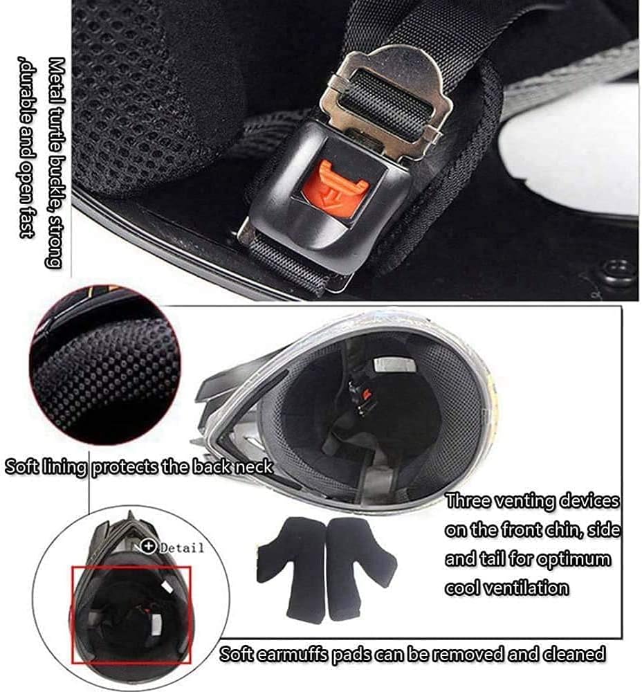 Casque intégral noir Deadpool avec 4 tailles de doublure – Image 6