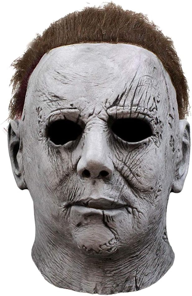 Masque Michael Myers gris en latex pour cosplay Halloween