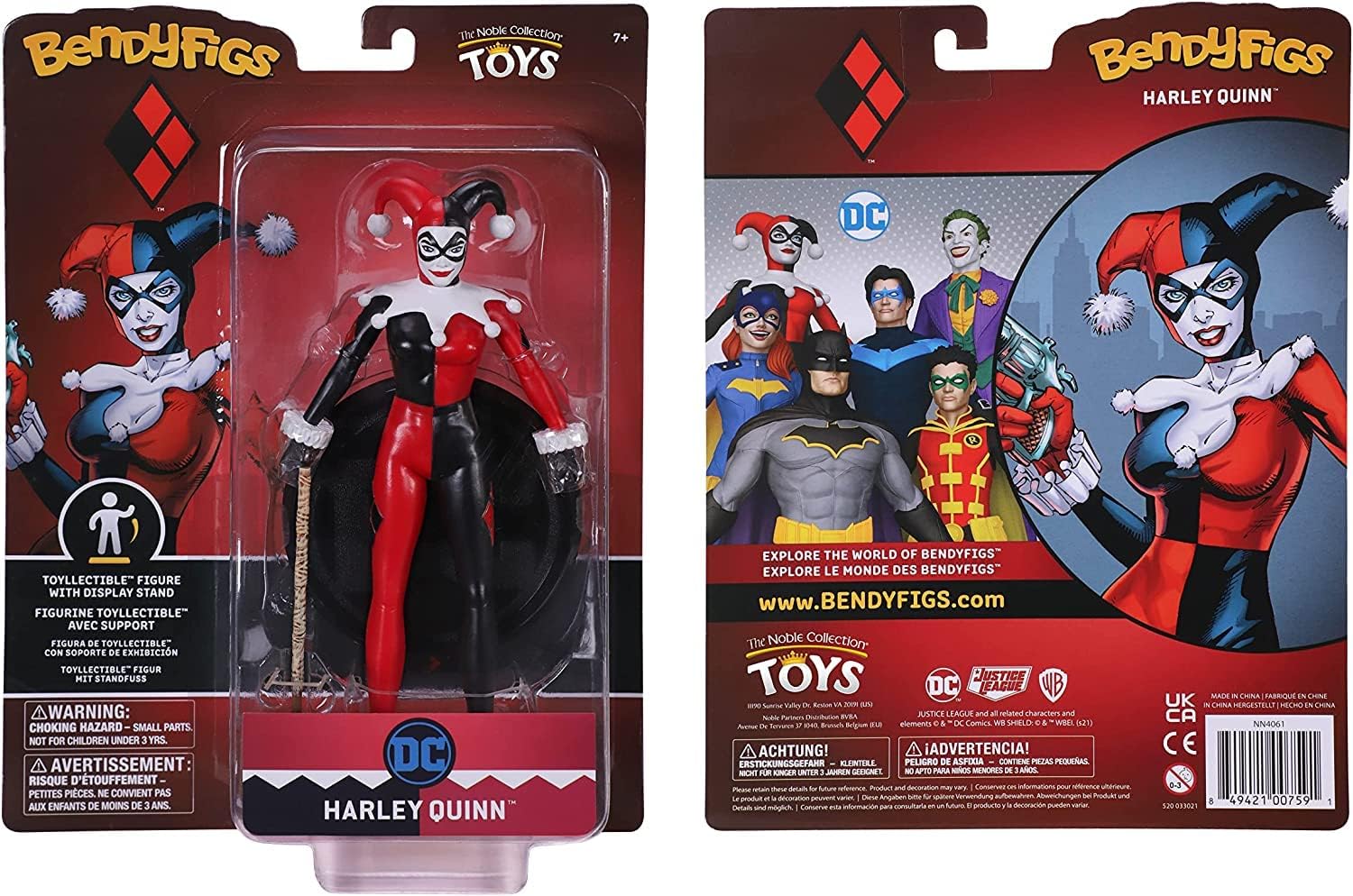 Figurine BendyFigs Harley Quinn Rebirth DC Comics par The Noble Collection – Image 3