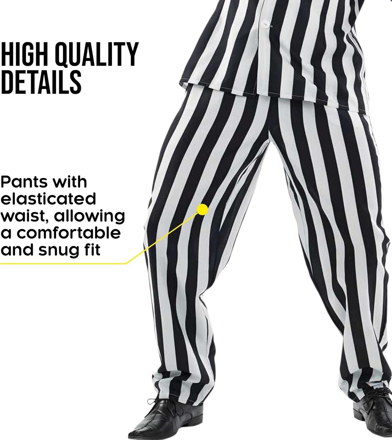Costume adulte Beetlejuice fantôme à rayures Fun Shack – Image 3
