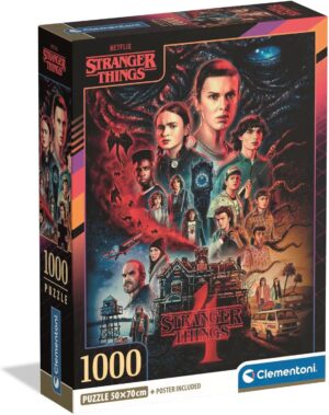 Puzzle Stranger Things 1000 pièces en Compact Box - Clementoni
