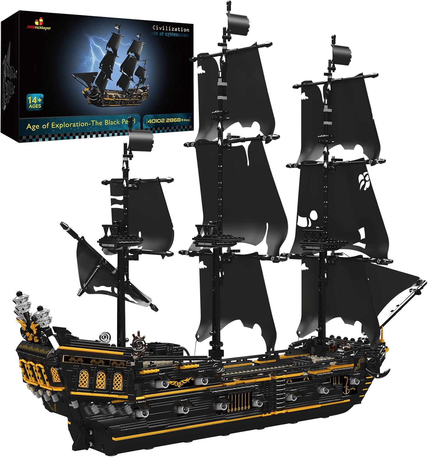 Black Pearl Pirates des Caraïbes en 3180 pièces, set JMBricklayer 40102