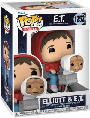Funko Pop E.T. Elliott avec E.T. dans le panier du vélo