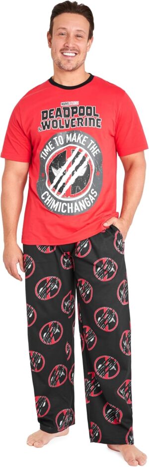 Ensemble pyjama hiver homme Marvel Deadpool et Wolverine