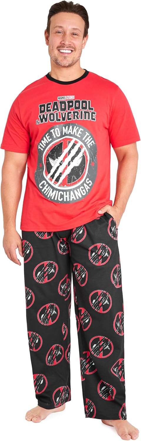 Ensemble pyjama hiver homme Marvel Deadpool et Wolverine