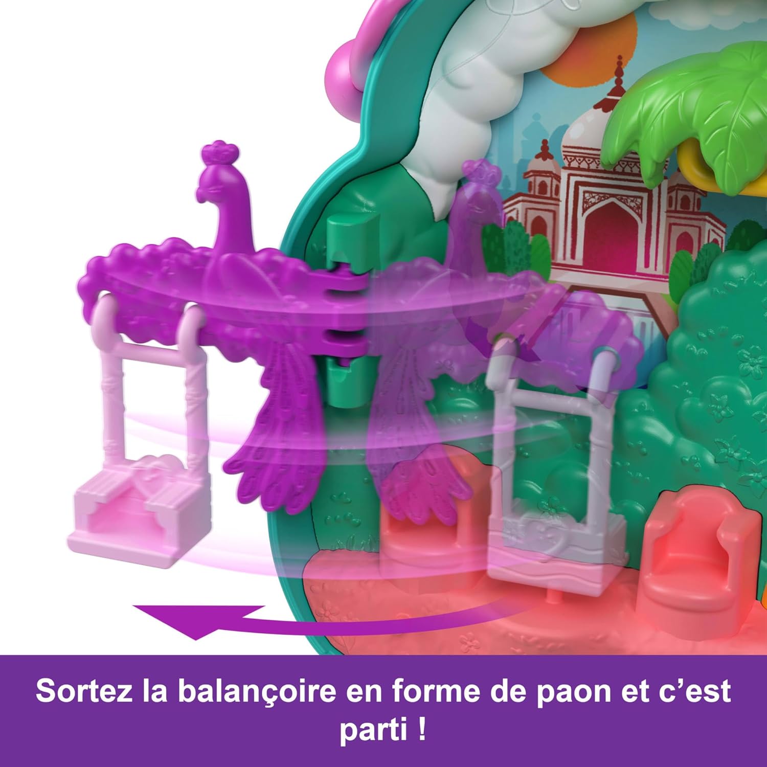 Coffret Polly Pocket Jardin du Paon avec 2 mini-figurines – Image 5