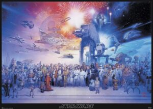 Poster Star Wars Personnages Erik® en papier glacé 91 x 61 cm