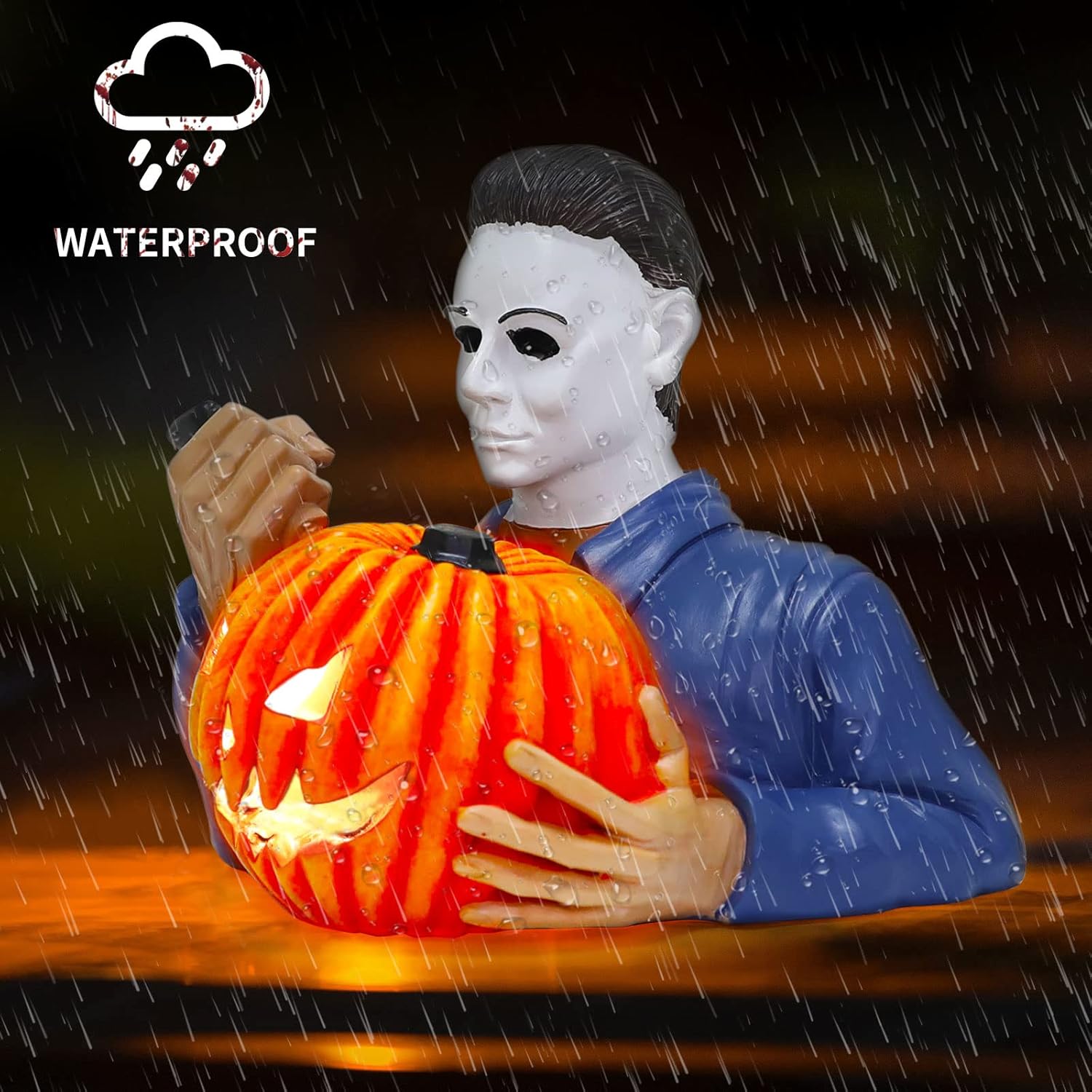 Figurine Michael Myers citrouille lumineuse 11,9 cm pour Halloween – Image 4