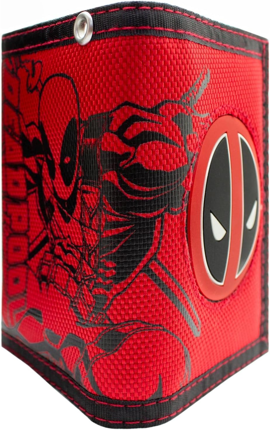 Portefeuille trifold Dead Pool Wade rouge avec porte-cartes et poche à monnaie