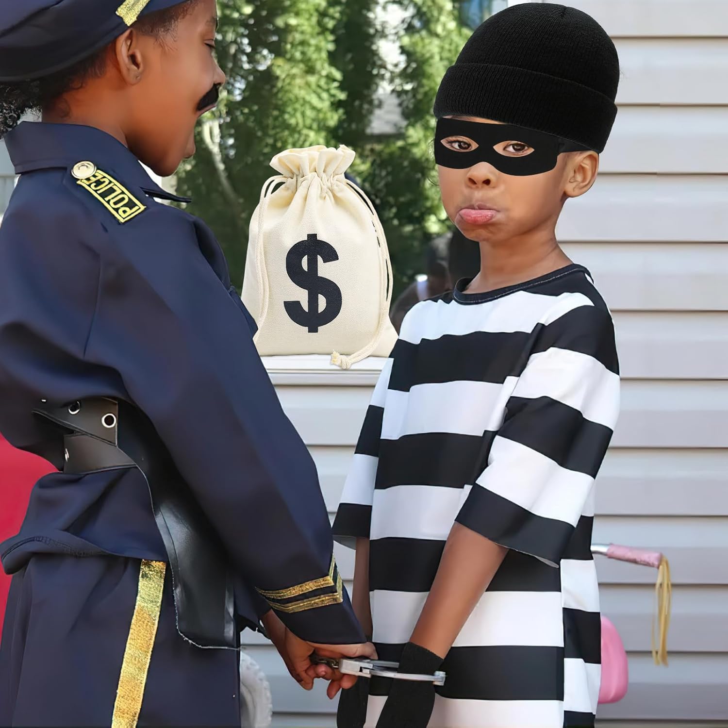 Déguisement enfant Casa de Papel voleur avec sac dollar et accessoires – Image 7