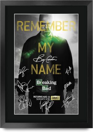 Affiche autographiée Breaking Bad A3 encadrée HWC Trading