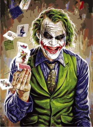 Kit peinture par numéros Clown Joker sur toile 40 x 50