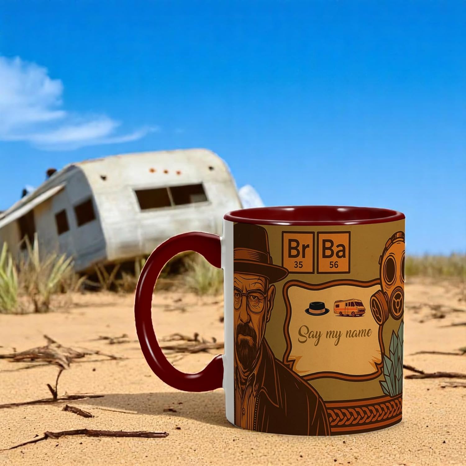 Tasse Breaking Bad Walter avec caravane illustrée – Image 3