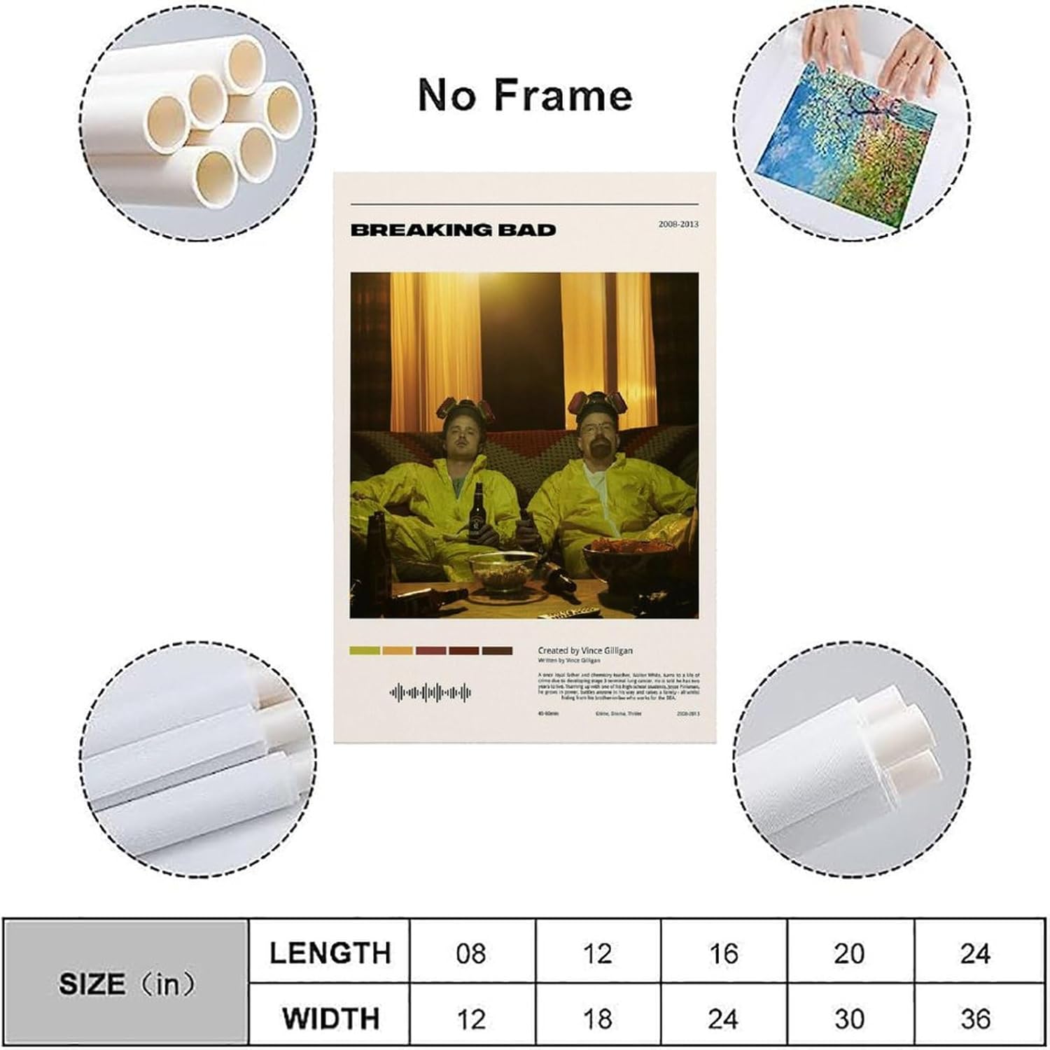 Poster sur toile Breaking Bad Style-5 45L x 30l cm – Image 3