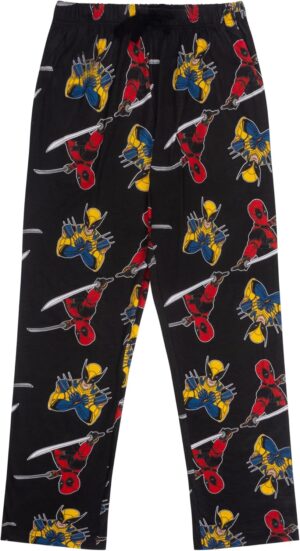 Pantalon de pyjama homme Marvel Deadpool & Wolverine en 100 % coton noir