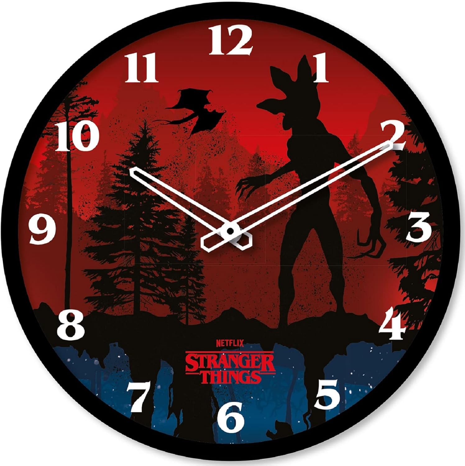 Horloge murale Stranger Things Tête en bas 25 cm