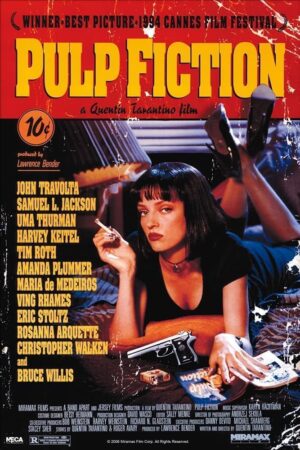 Affiche Pulp Fiction style vintage en papier couché 42 x 30 cm