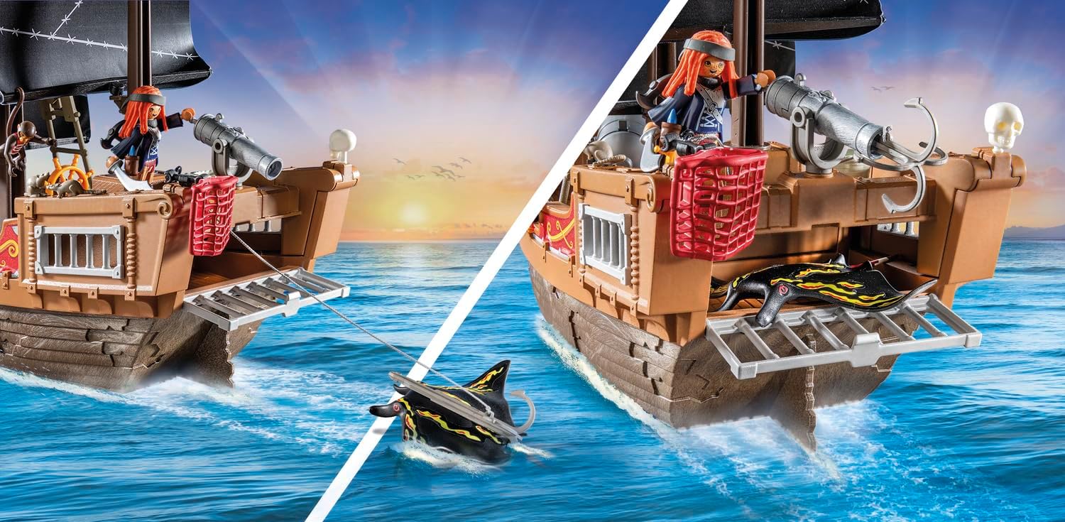 Bateau de pirates Playmobil 71530 avec canons et ancre dès 4 ans – Image 6