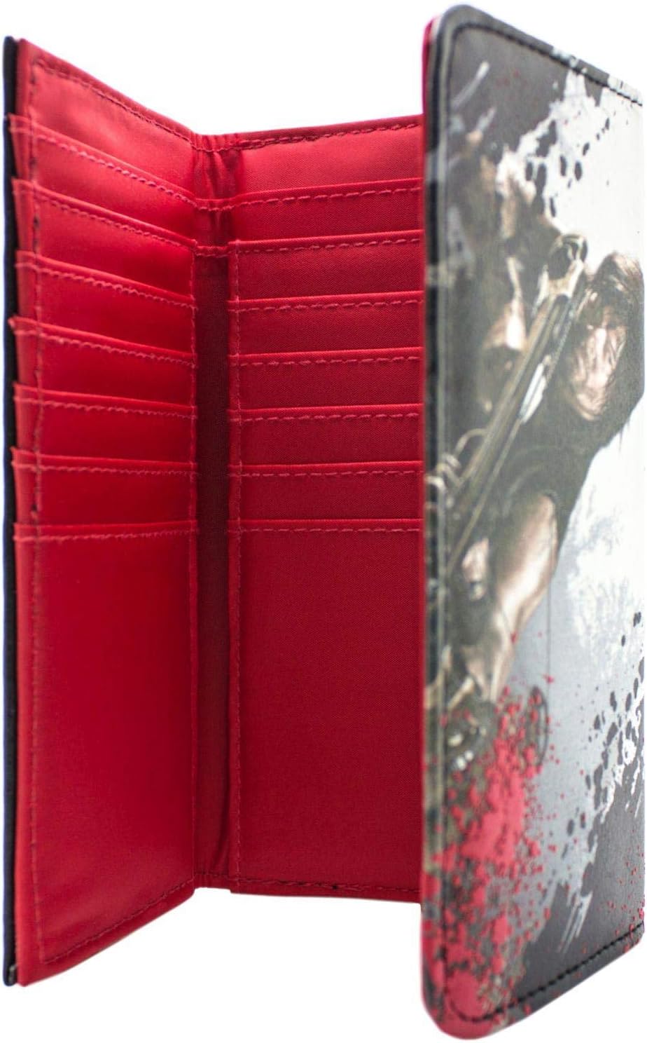 Portefeuille tri-volet Daryl Dixon The Walking Dead avec poche à monnaie et porte-cartes – Image 3