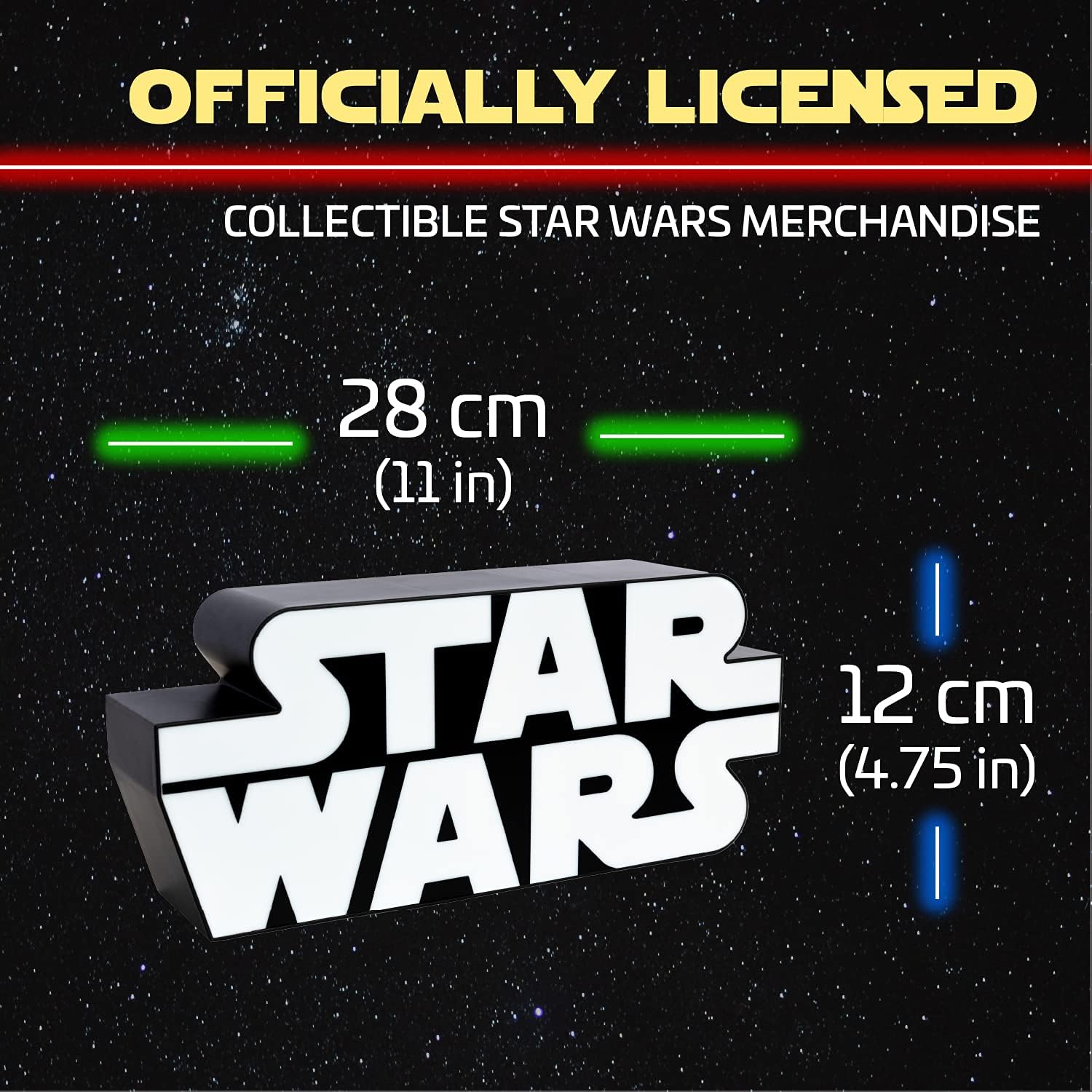 Lampe logo Star Wars noir et blanc avec effets lumineux – Image 3