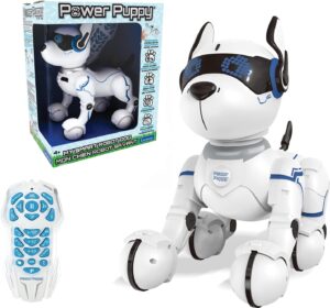 Lexibook Power Puppy, robot chien savant rechargeable avec télécommande DOG01